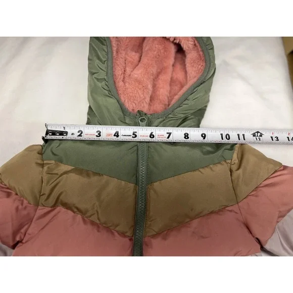 Swiss Tech Toddler Heavyweight Puffer Jacket Size 18m / Purple & Green Multic - Picture 6 of 15